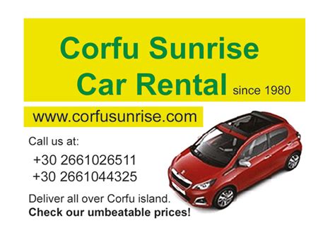 sunrise car rental corfu airport.